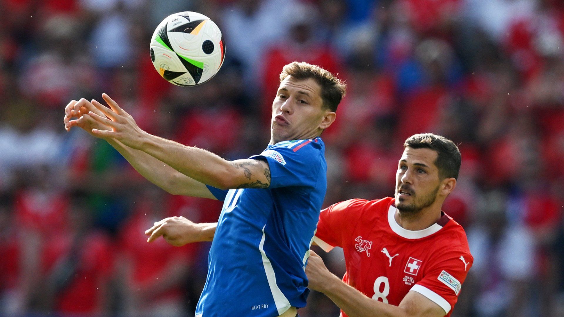 Remo Freuler Nicolo Barella Italy Switzerland Euro 2024