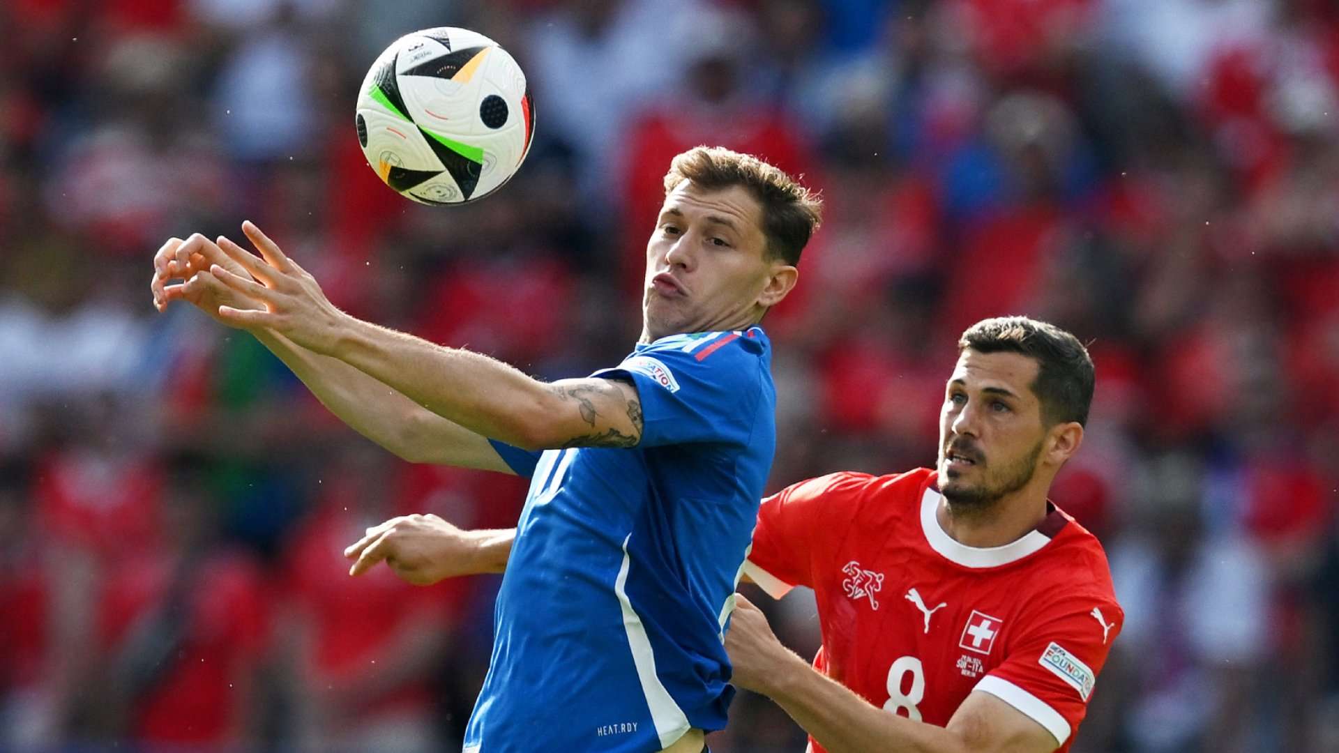 Remo Freuler Nicolo Barella Italy Switzerland Euro 2024