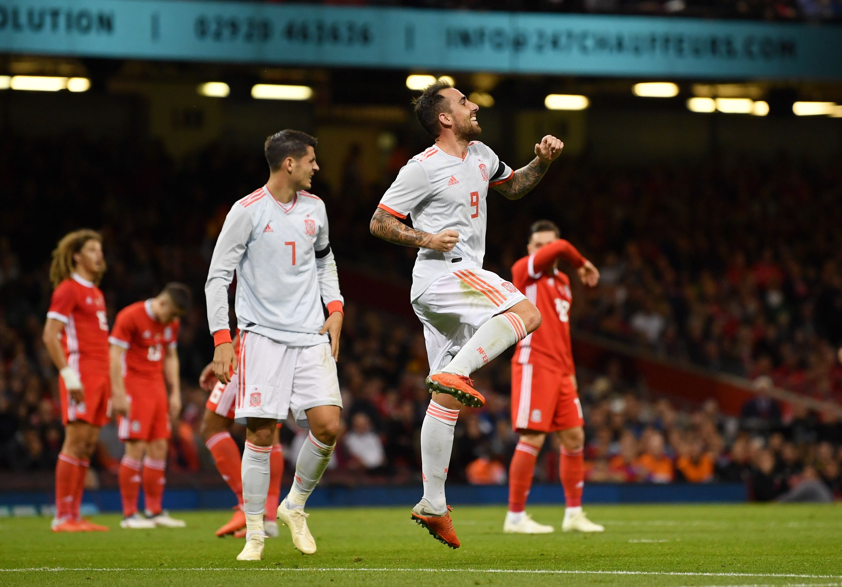 PACO ALCACER ESPAÑA GALES AMISTOSO INTERNACIONAL