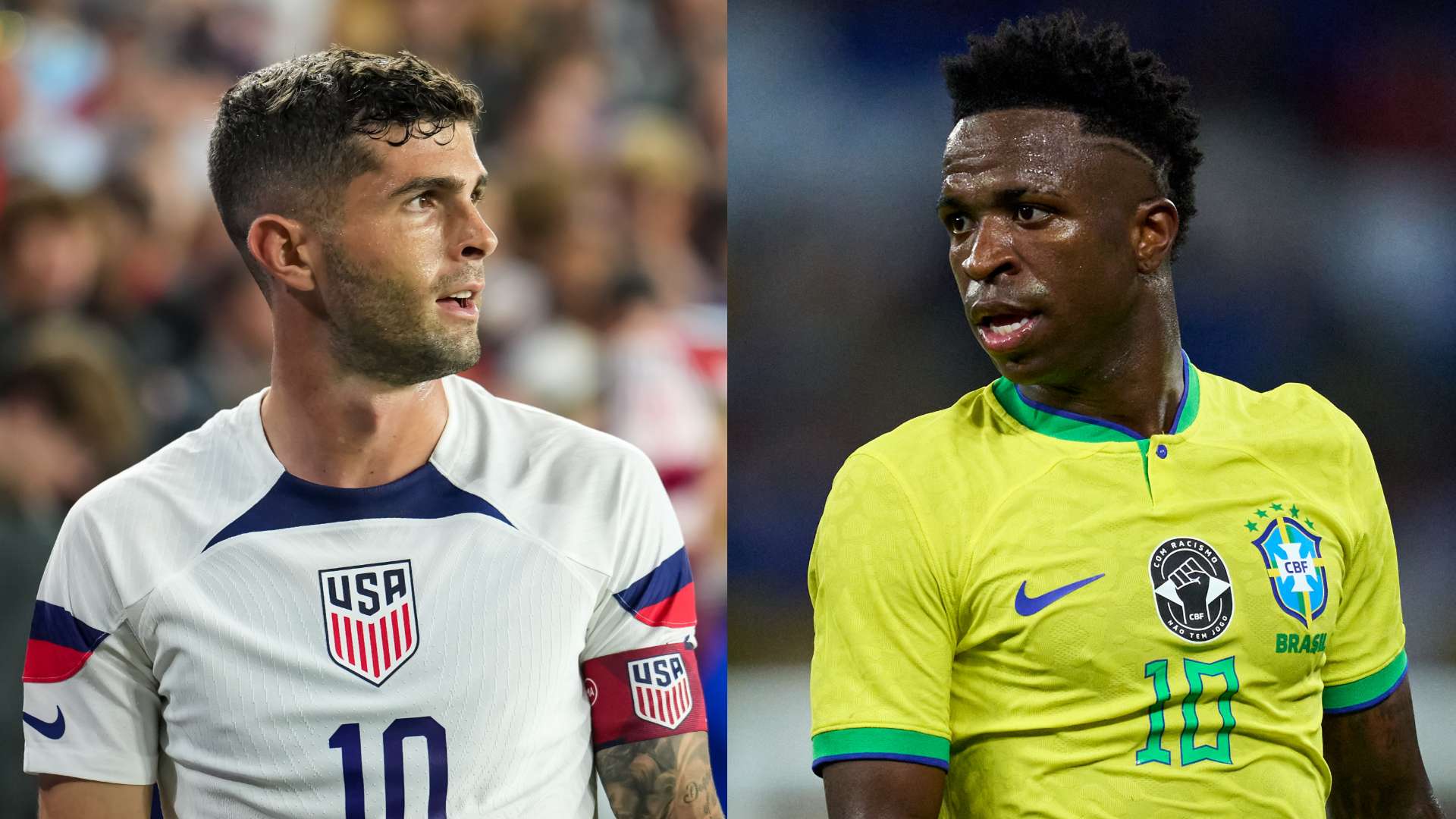 Christian Pulisic Vinicius Junior USMNT Brazil