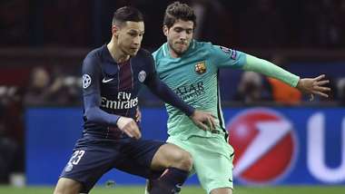 Julian Draxler Sergi Roberto Paris SG FC Barcelona UEFA Champions League 14022017