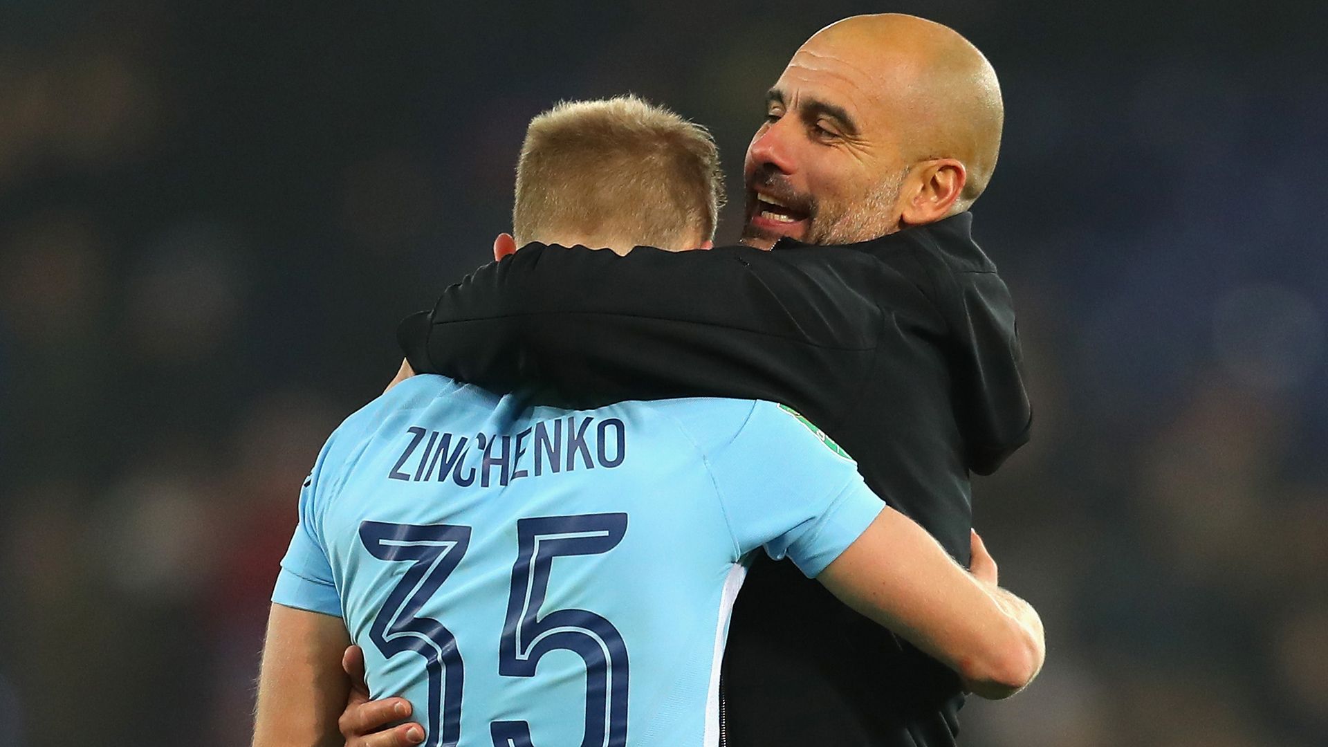 Manchester City Guardiola Zinchenko 19122017