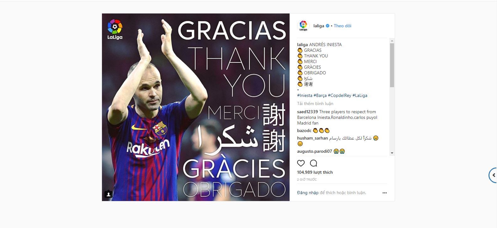Goodbye Iniesta