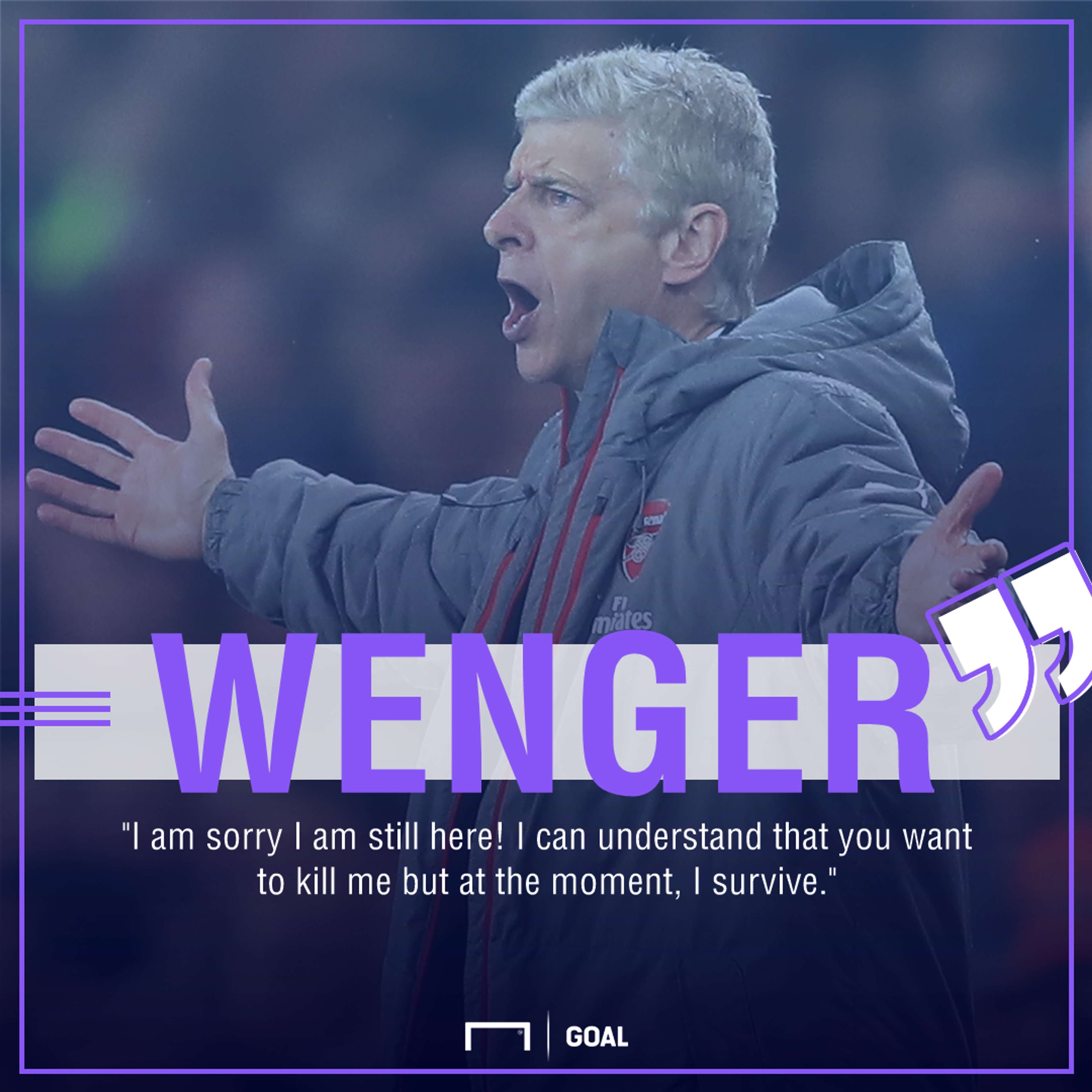 Arsene Wenger Arsenal survive