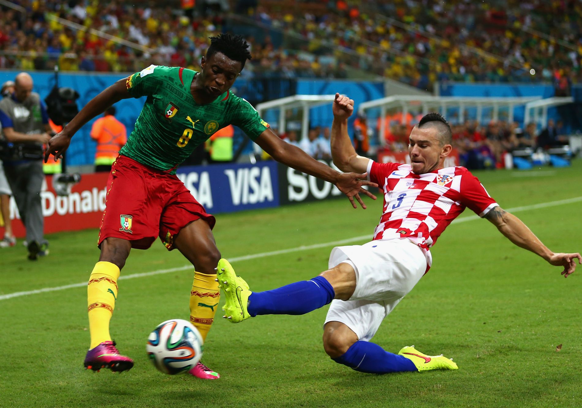 Danijel Pranjic Croatia Benjamin Moukandjo Cameroon 2014 World Cup Group A 06192014