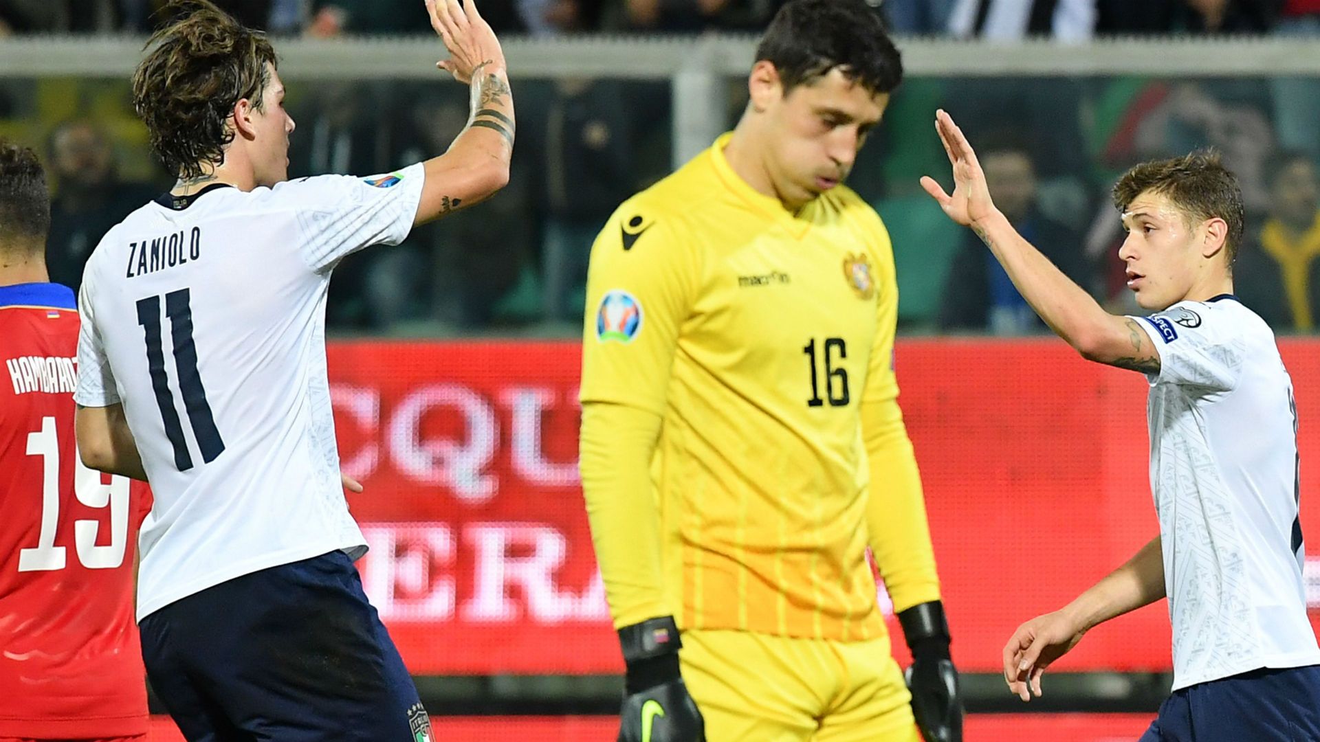 Zaniolo Barella Italy Armenia