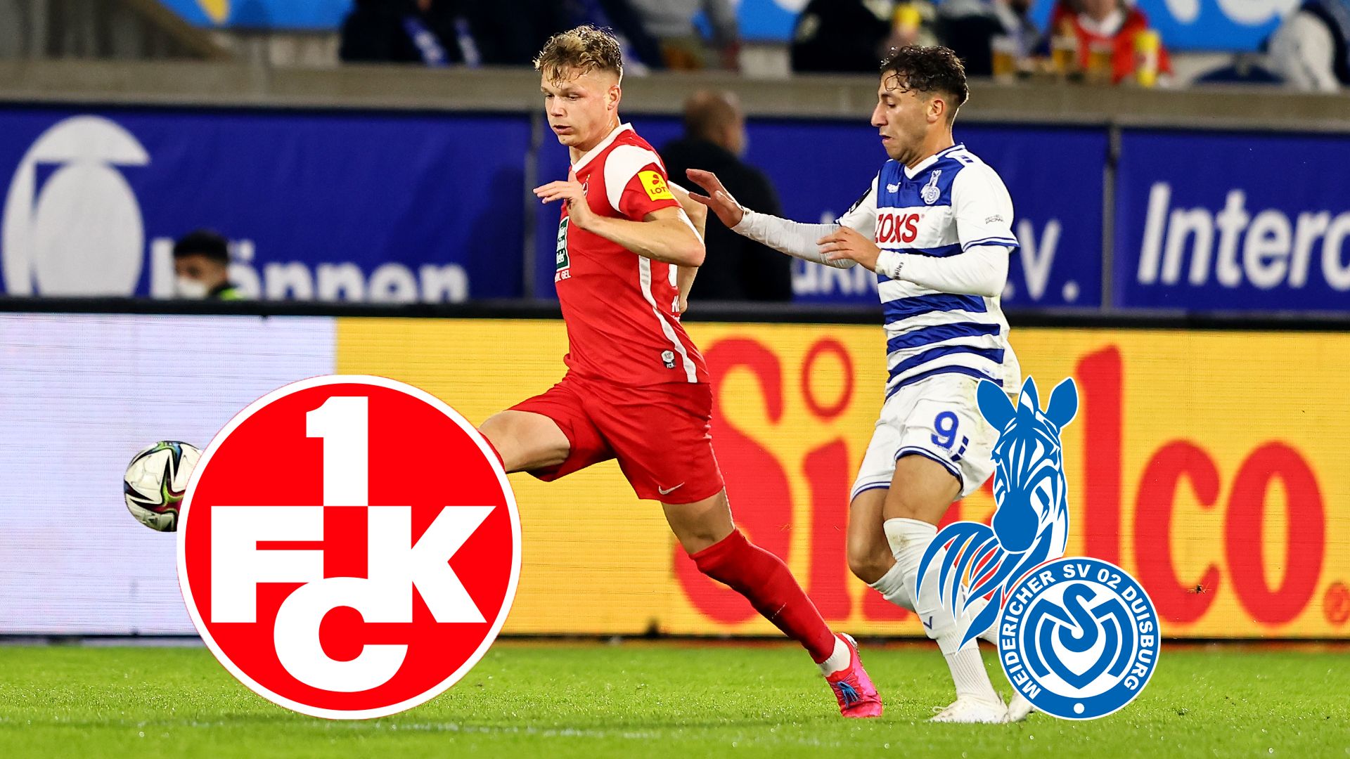1. FC Kaiserslautern MSV duisburg zweikampf 3. liga 2021 2022