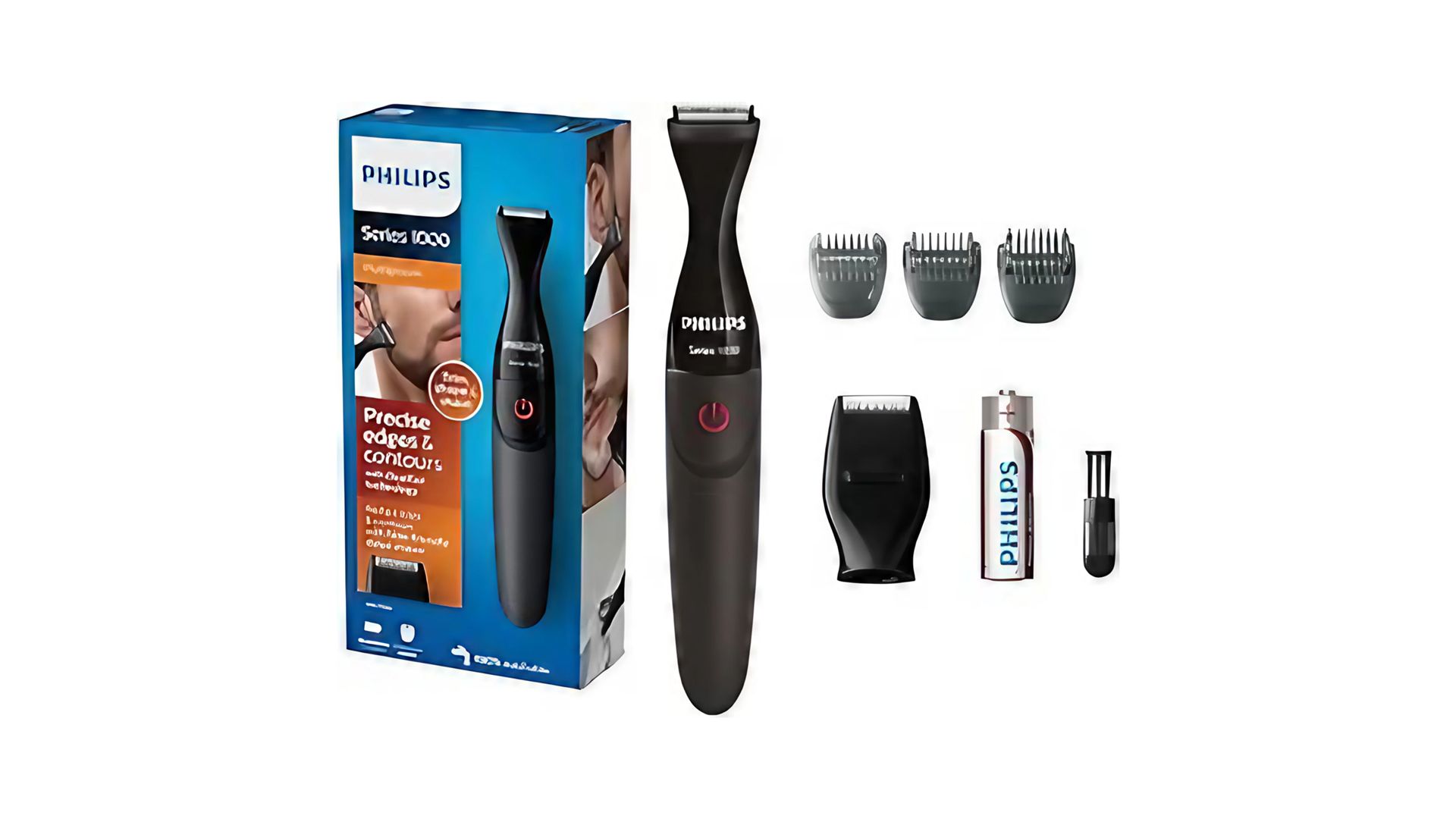 فيليبس أداة تحديد اللحية الدقيقة جدًا التشذيب الدقيق ملحق للحلاقة قابلة للغسل بالكامل ٣ أمشاط دقيقة MG1100