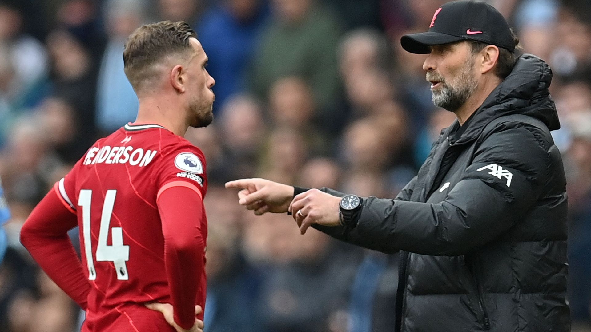 Jordan Henderson Jurgen Klopp Liverpool Man City 2021-22