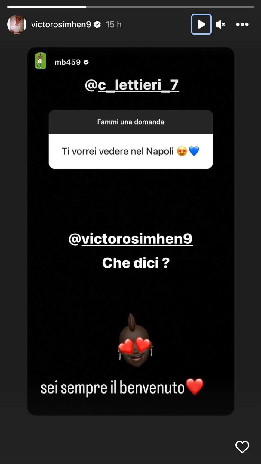 Victor Osimhen Instagram reunion Mario Balotelli