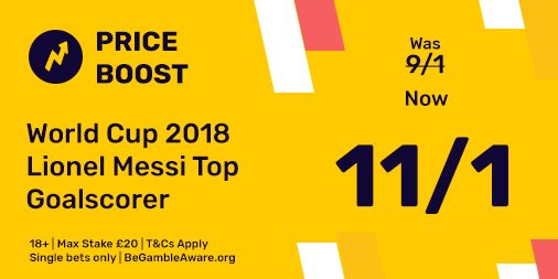 Lionel Messi World Cup Top Goalscorer boost from dabblebet
