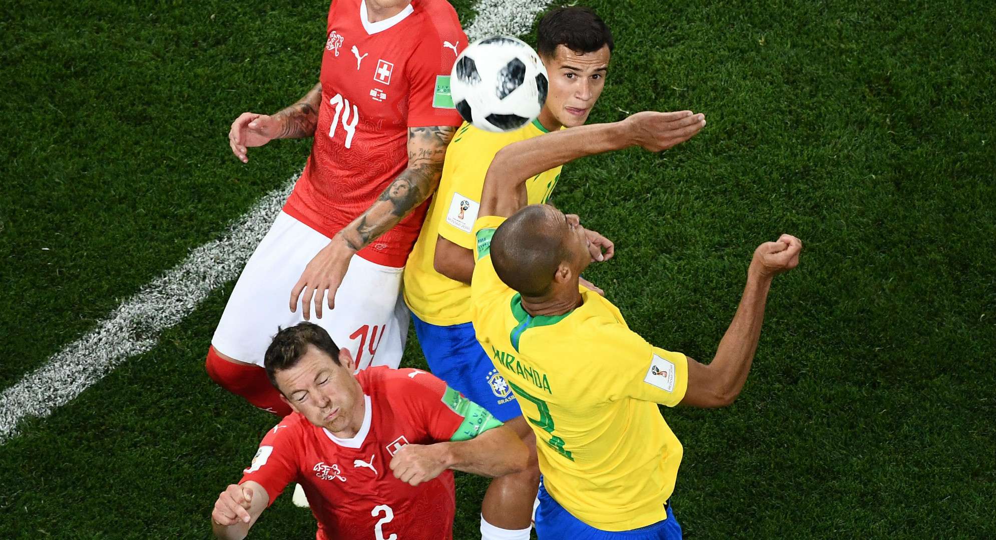 Zuber Miranda Brasil Suiza Copa del Mundo 2018