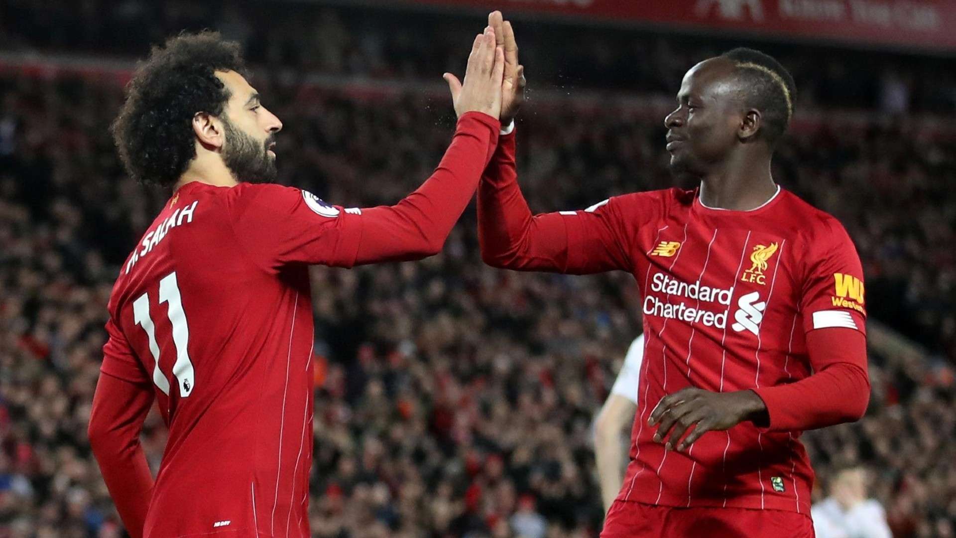 Mohammed Salah and Sadio Mane of Liverpool.