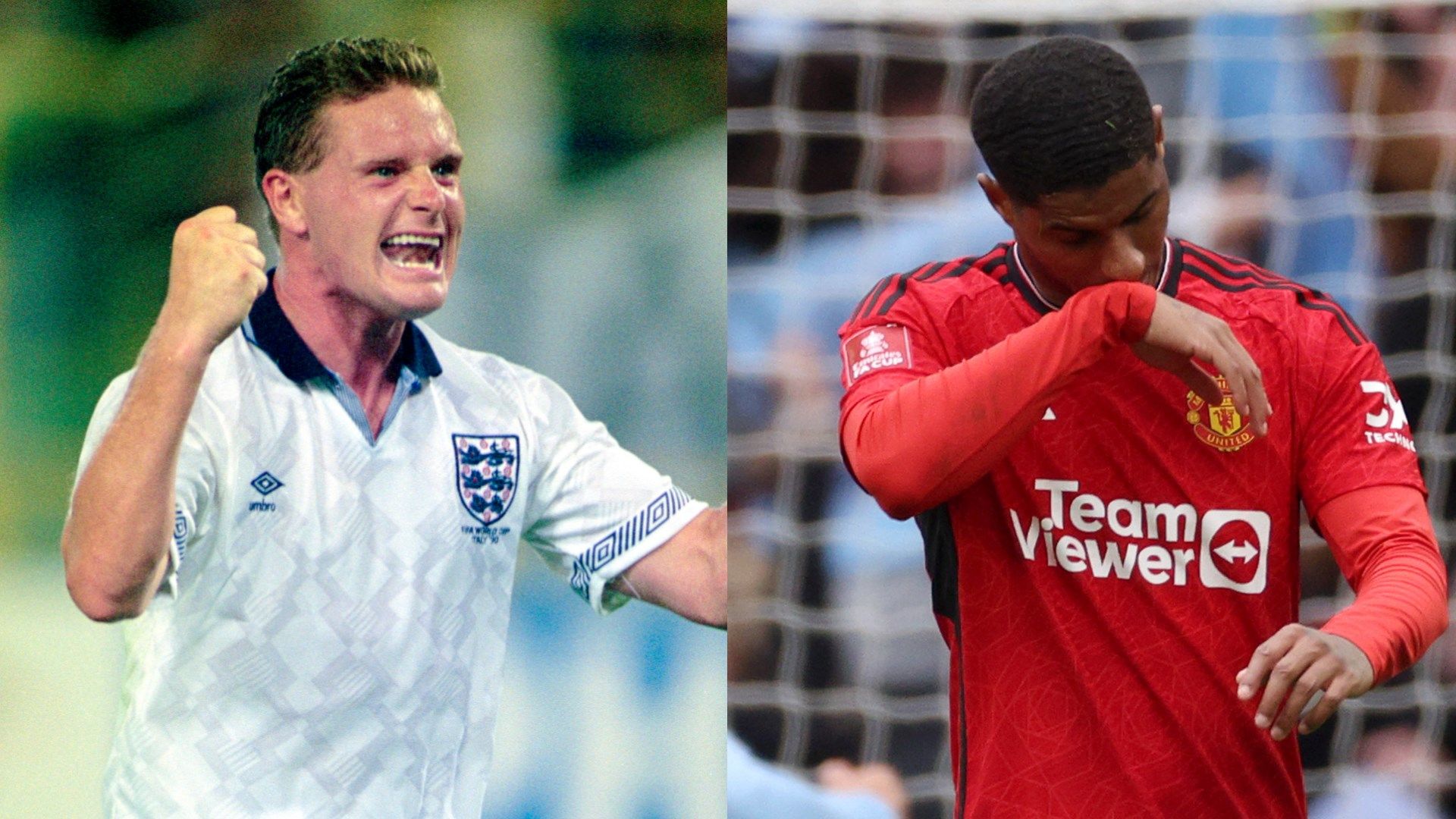 Paul Gascoigne Marcus Rashford split 2024