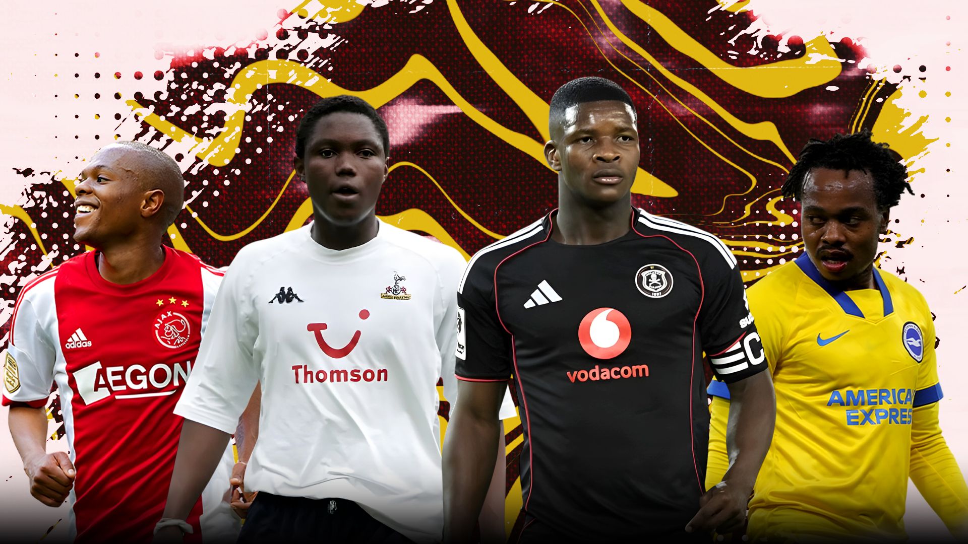 Thulani Serero, Mbulelo Mabizela, Mbokazi and Percy Tau