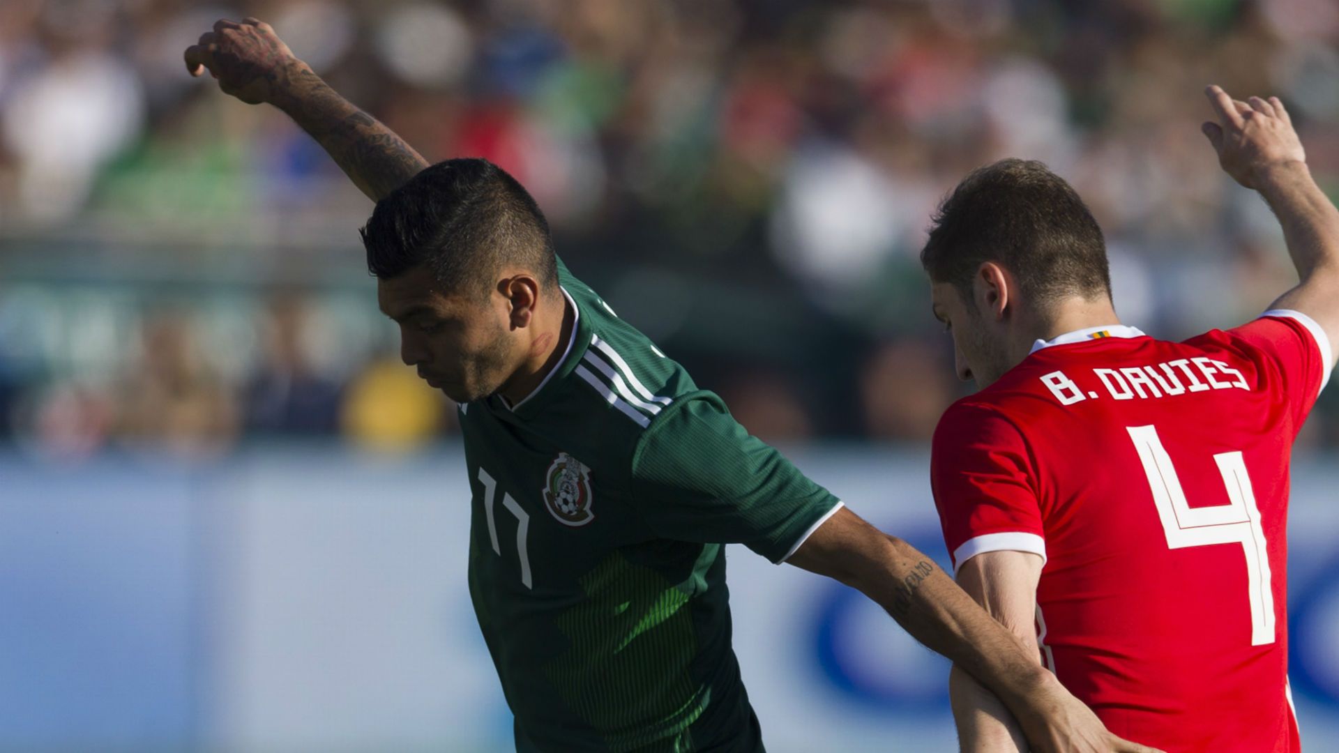 Jesus Corona Ben Davies Mexico Wales