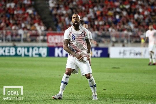칠레 축구 국가대표팀 미드필더 아르투로 비달. 사진=게티이미지