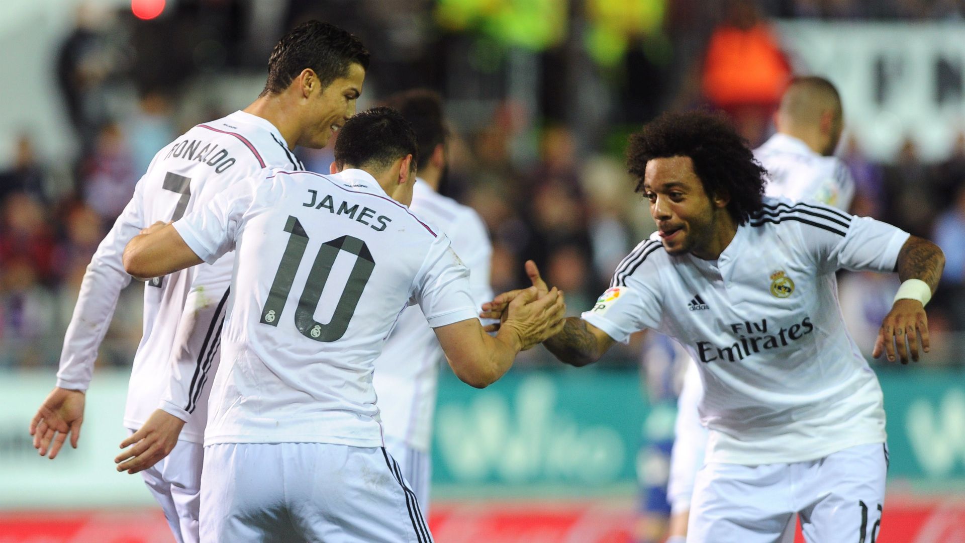 Cristiano Ronaldo James Rodriguez Marcelo Eibar Real Madrid Liga BBVA 11222014