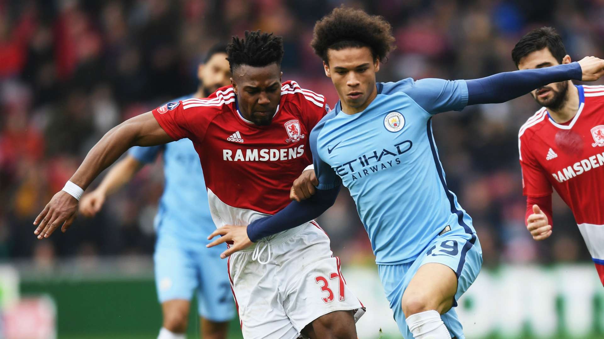 Adama Traore Leroy Sane Middlesbrough Manchester City 11032017