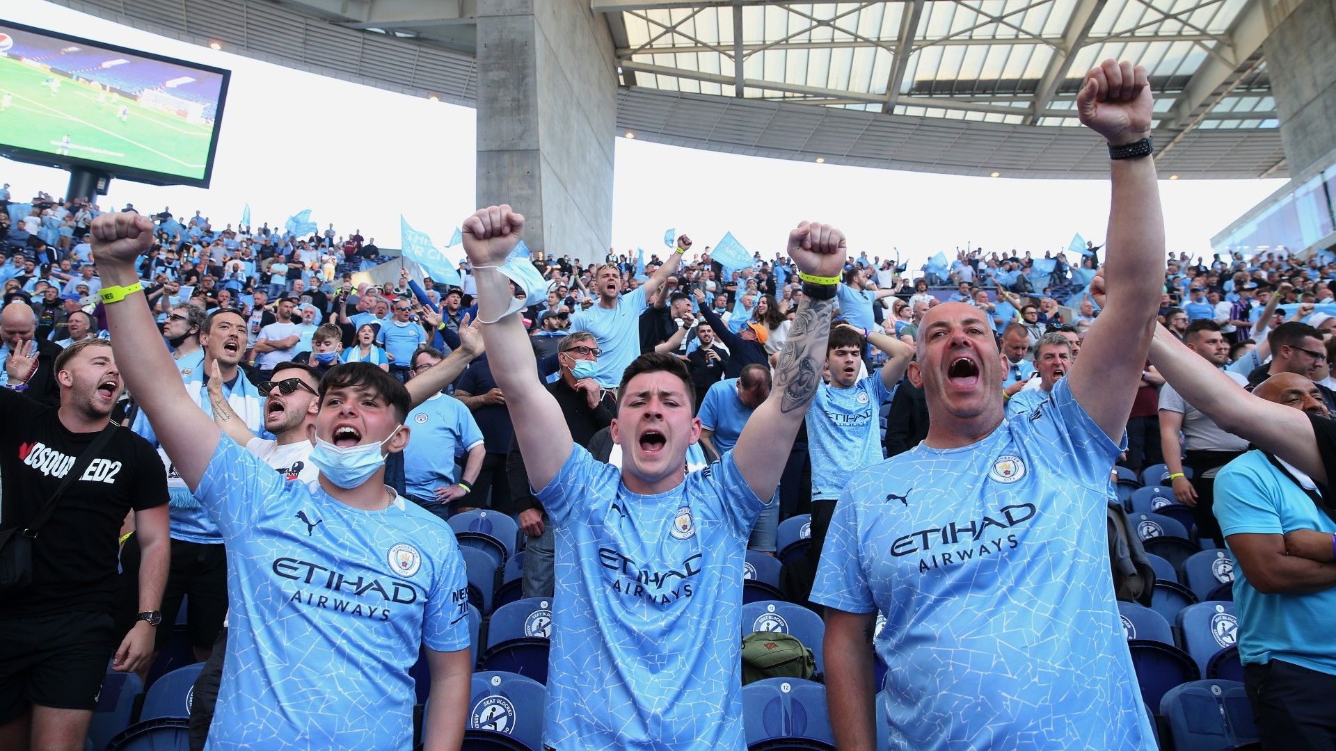 Manchester City fans Champions League final