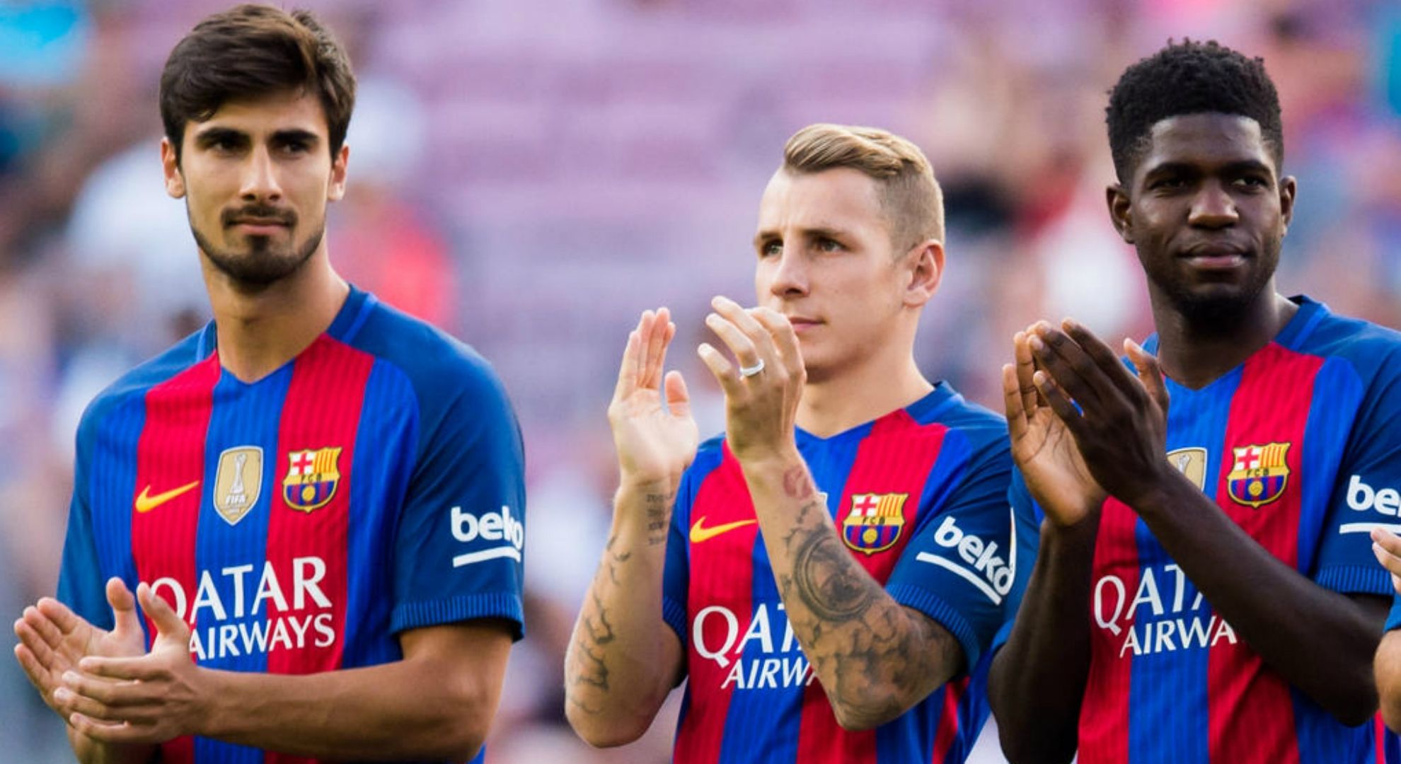 Lucas Digne Andre Gomes Samuel Umtiti