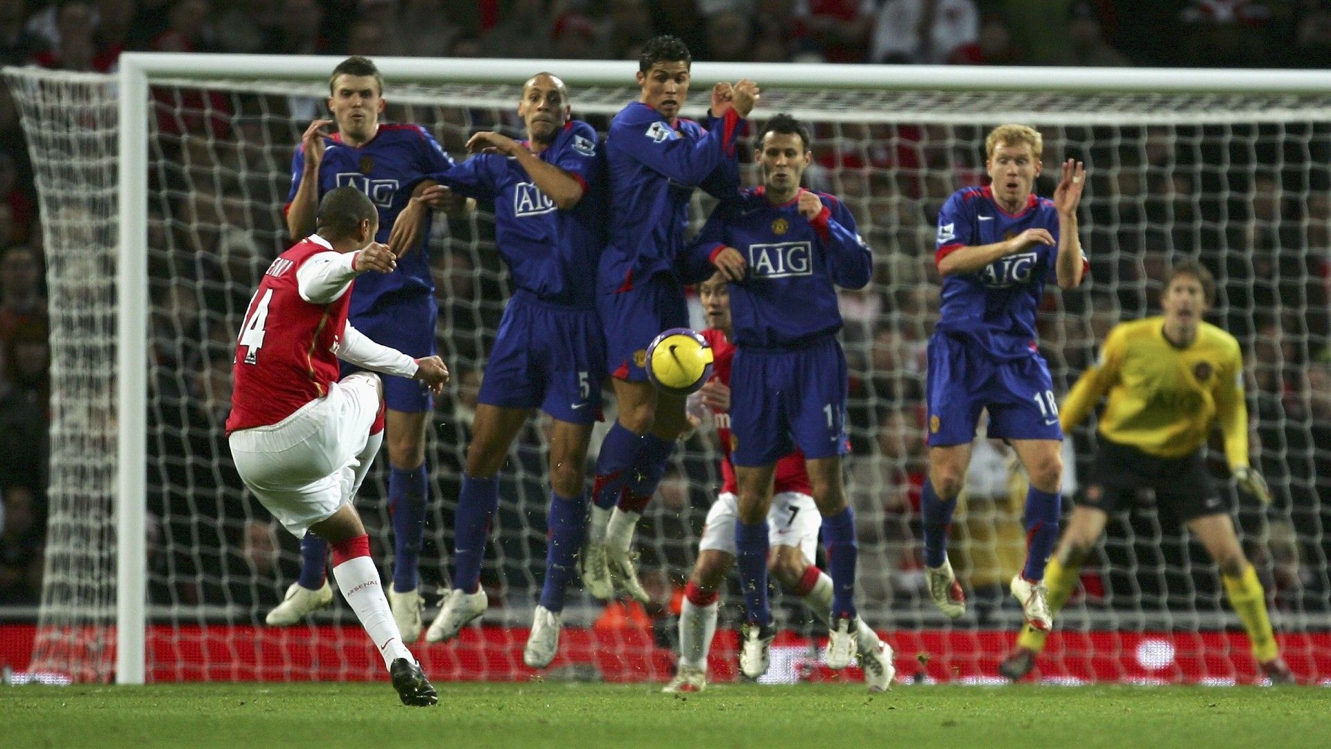 Thierry Henry Arsenal free-kick