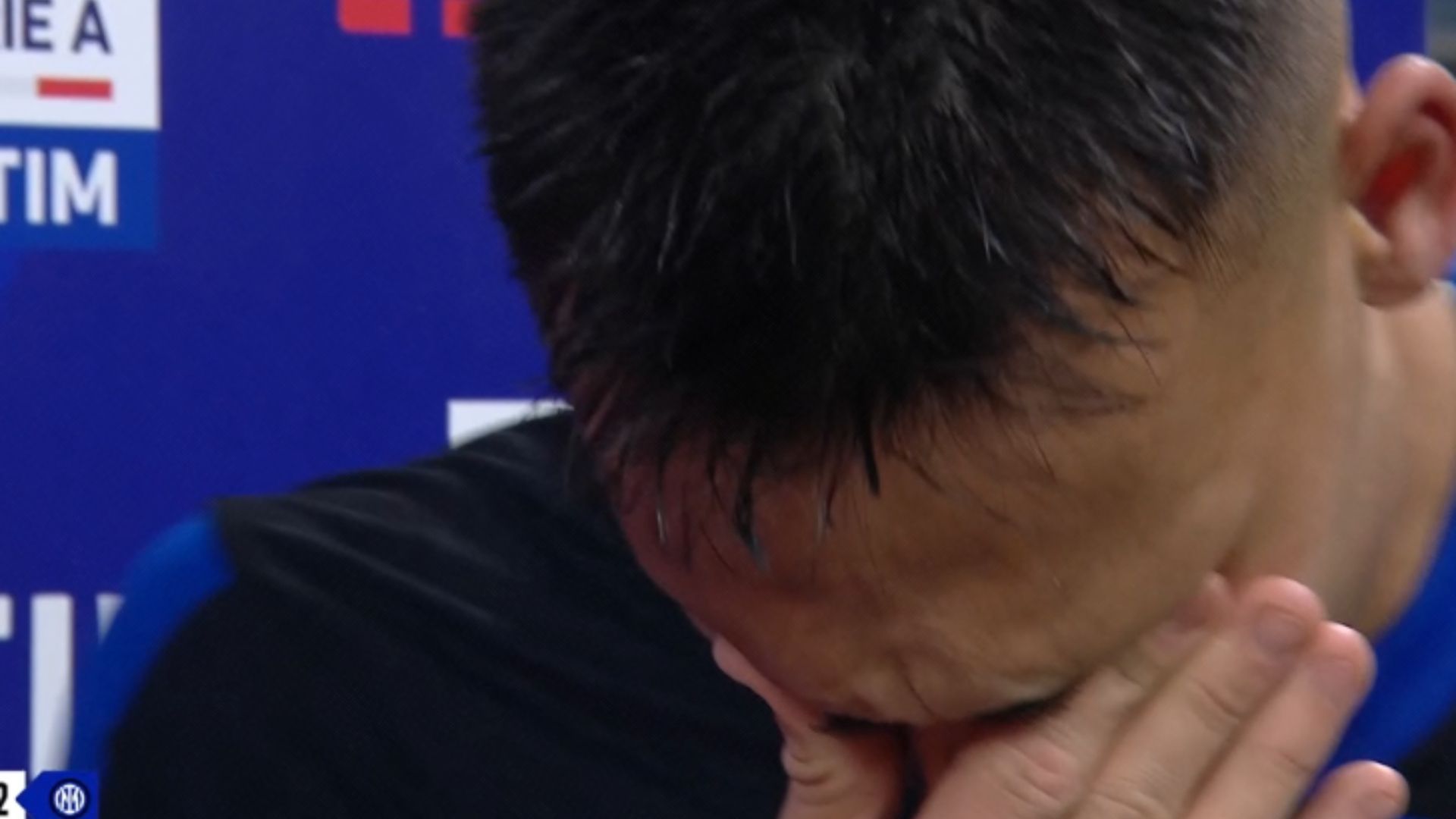 Lautaro Martinez cry Milan Inter 22042024