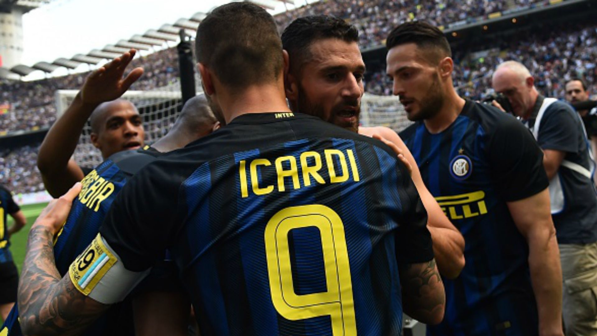 Mauro Icardi Antonio Candreva Inter Milan Serie A