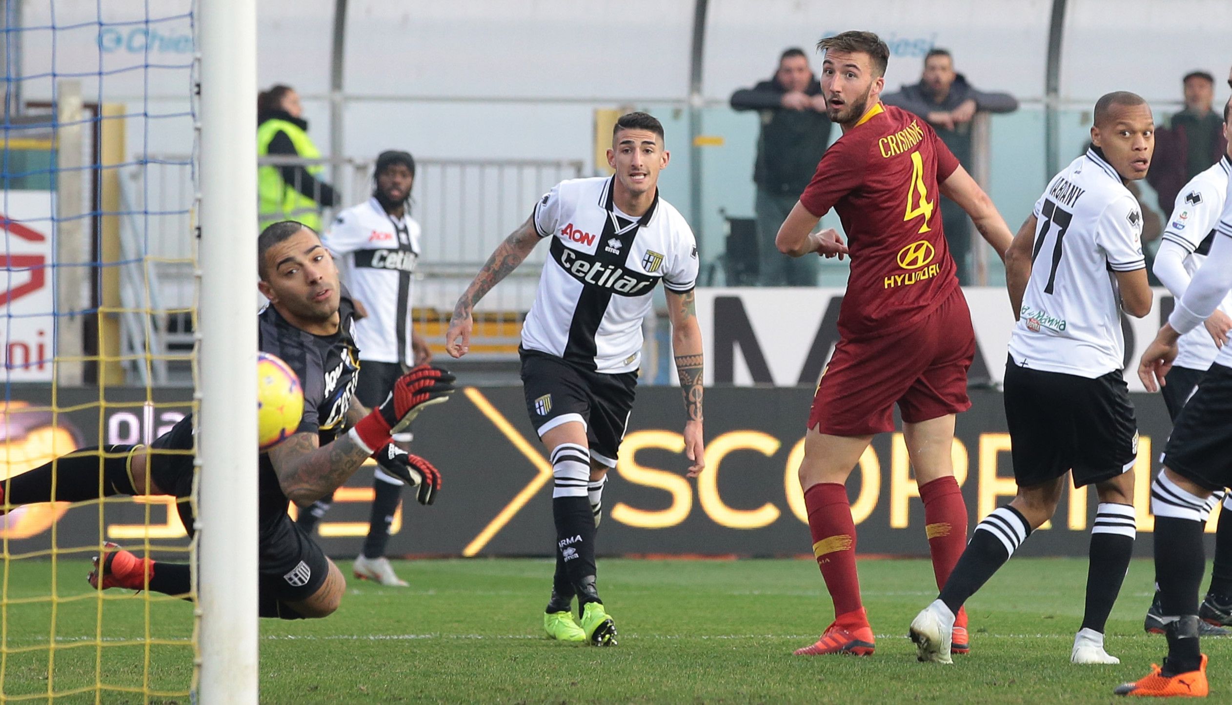 Cristante goal Parma Roma