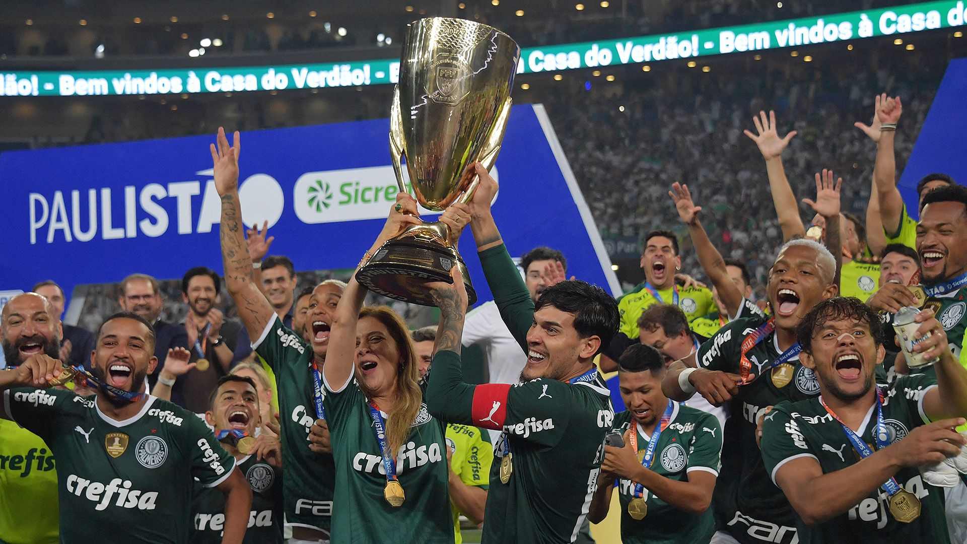 Leila Pereira, Gustavo Gómez, Palmeiras campeão paulista de 2022