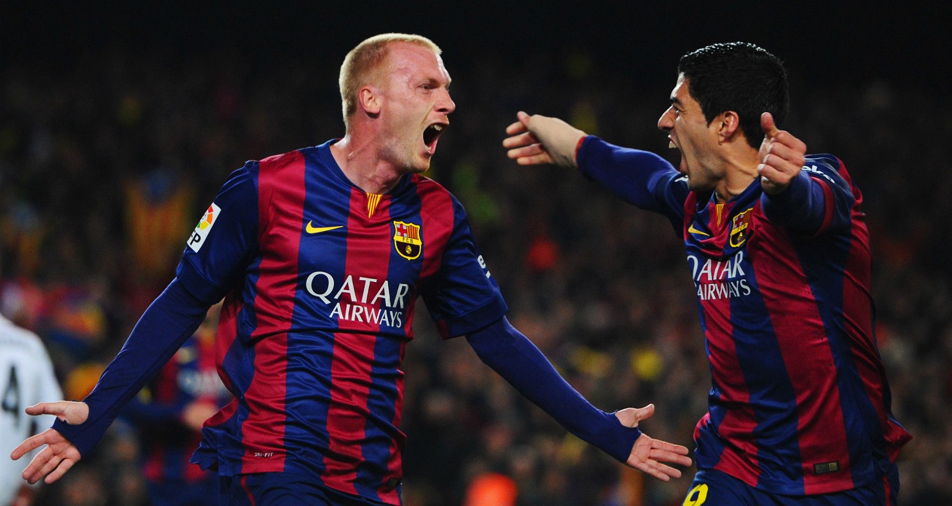 Jeremy Mathieu Luis Suarez FC Barcelona Real Madrid La Liga 03222015