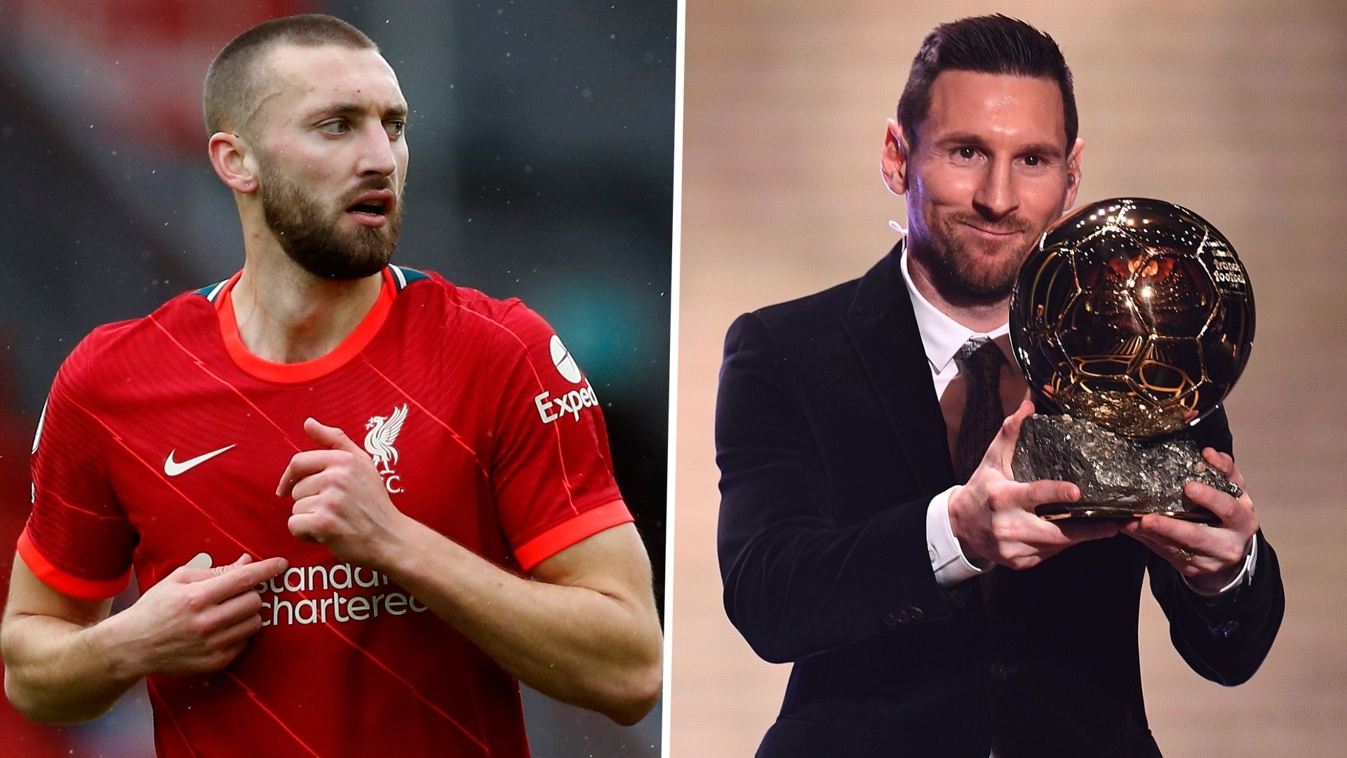 Nat Phillips Lionel Messi Liverpool Ballon d'Or GFX