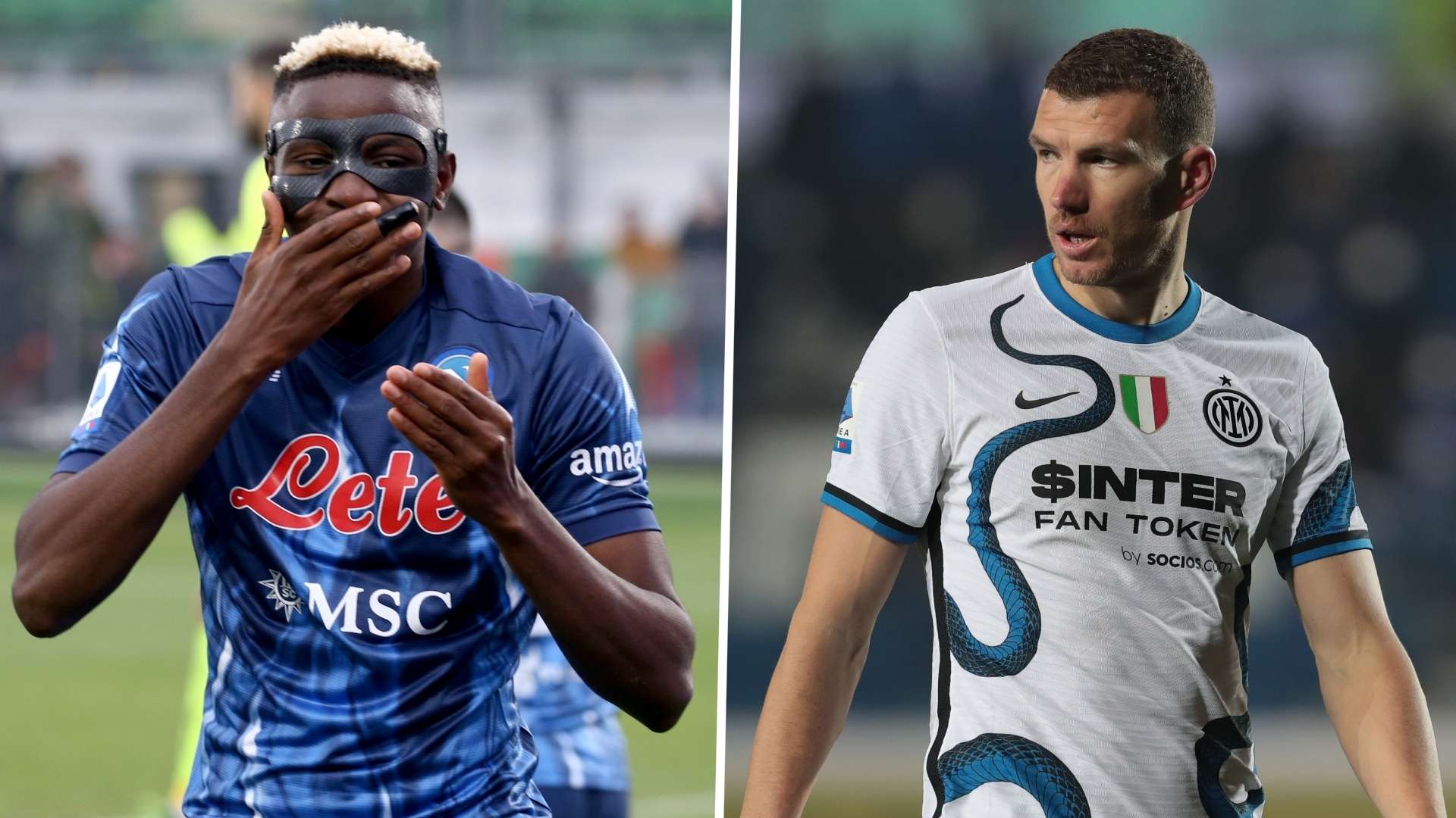 Osimhen Dzeko Napoli Inter