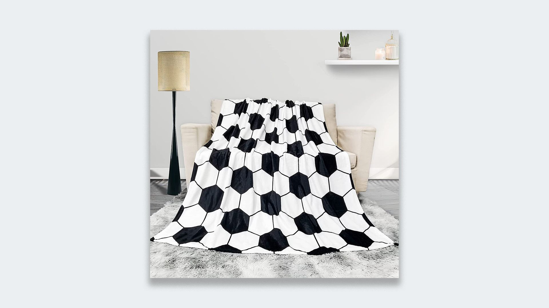 Soccer Ball Print Blanket 