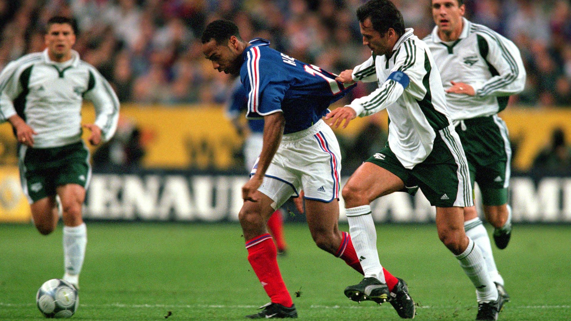Thierry Henry at Euro 2000 for France against Slovenia