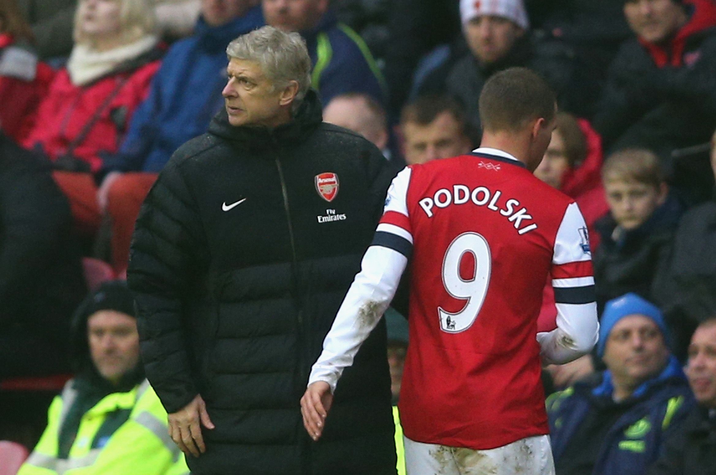 Arsene Wenger & Lukas Podolski - Arsenal