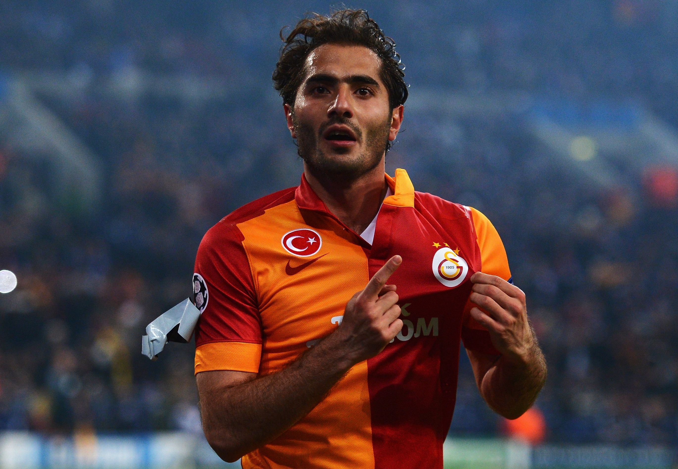 Hamit Altintop Goal Celebration Schalke 04 Galatasaray Champions League 03/12/13