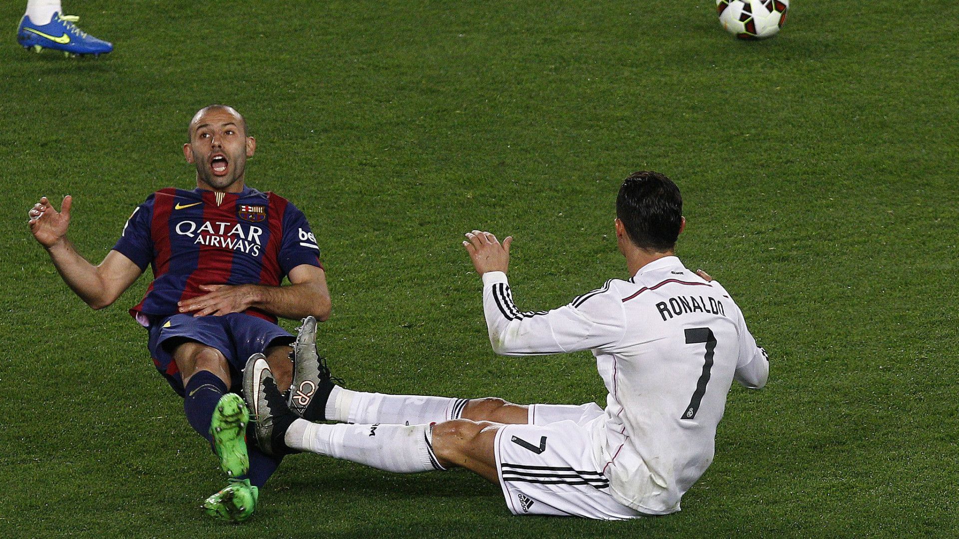 Barcelona Real Madrid La Liga Cristiano Ronaldo Javier Mascherano 22032015
