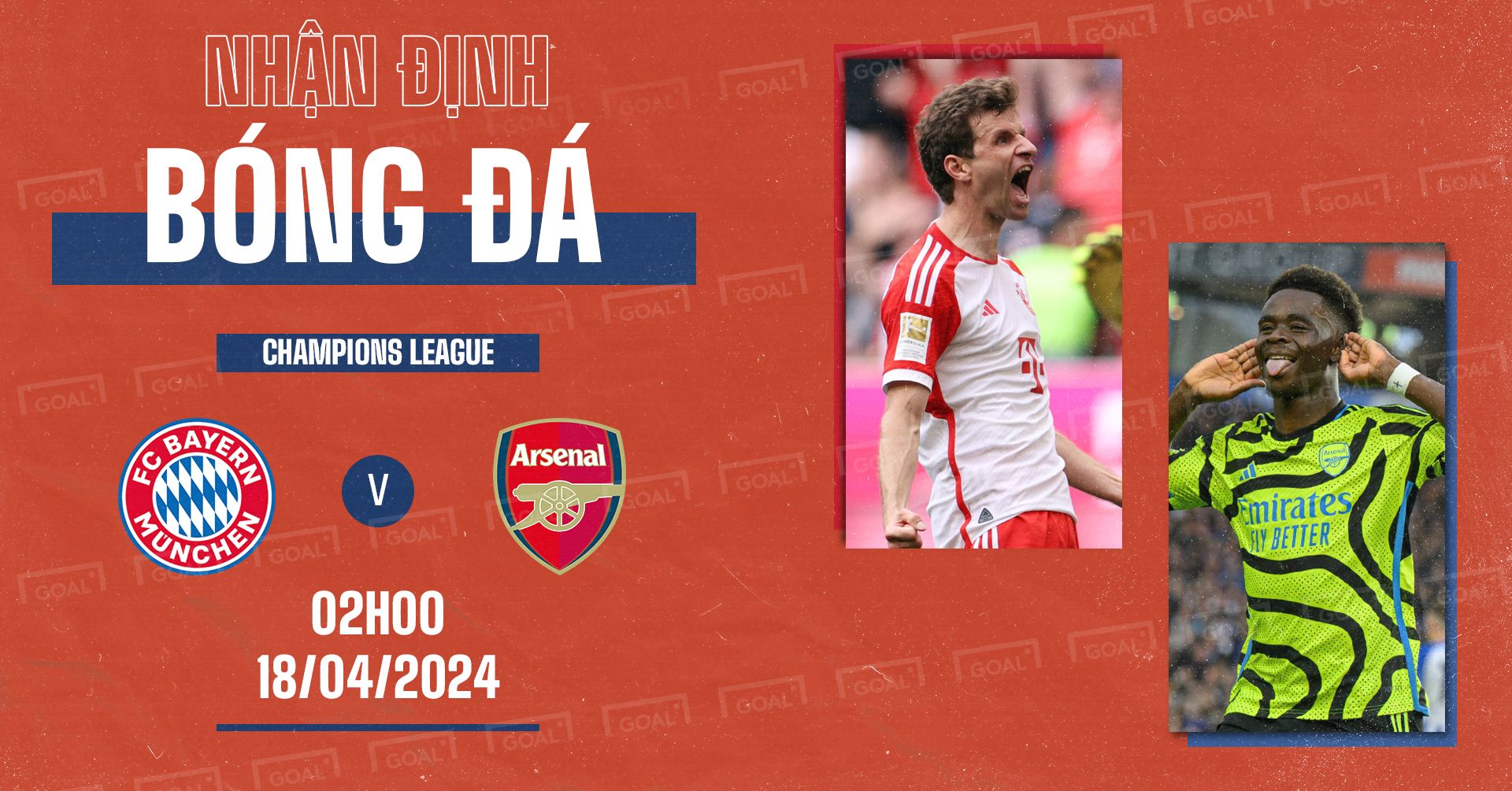 Bayern Munich vs Arsenal Champions League 2023-24 GFX