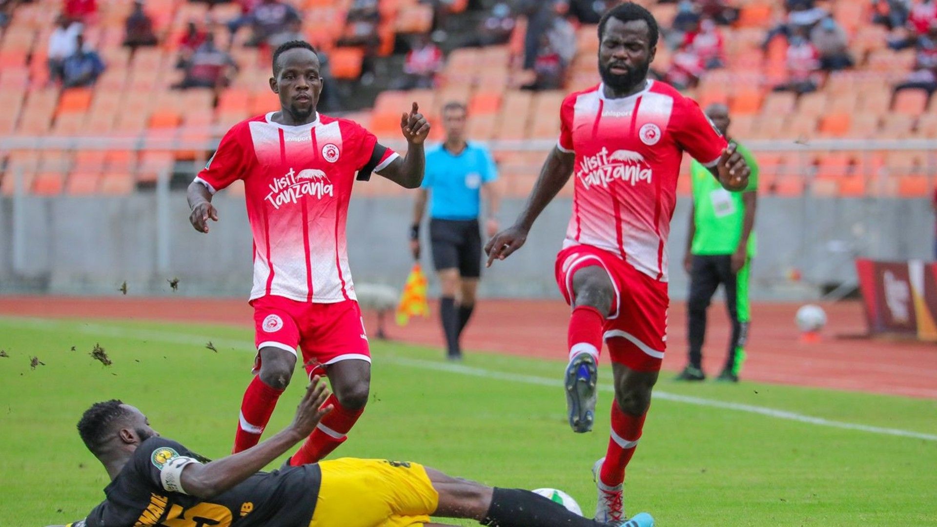 Clatous Chama and Bernard Morrison of Simba SC vs AS Vita Club.