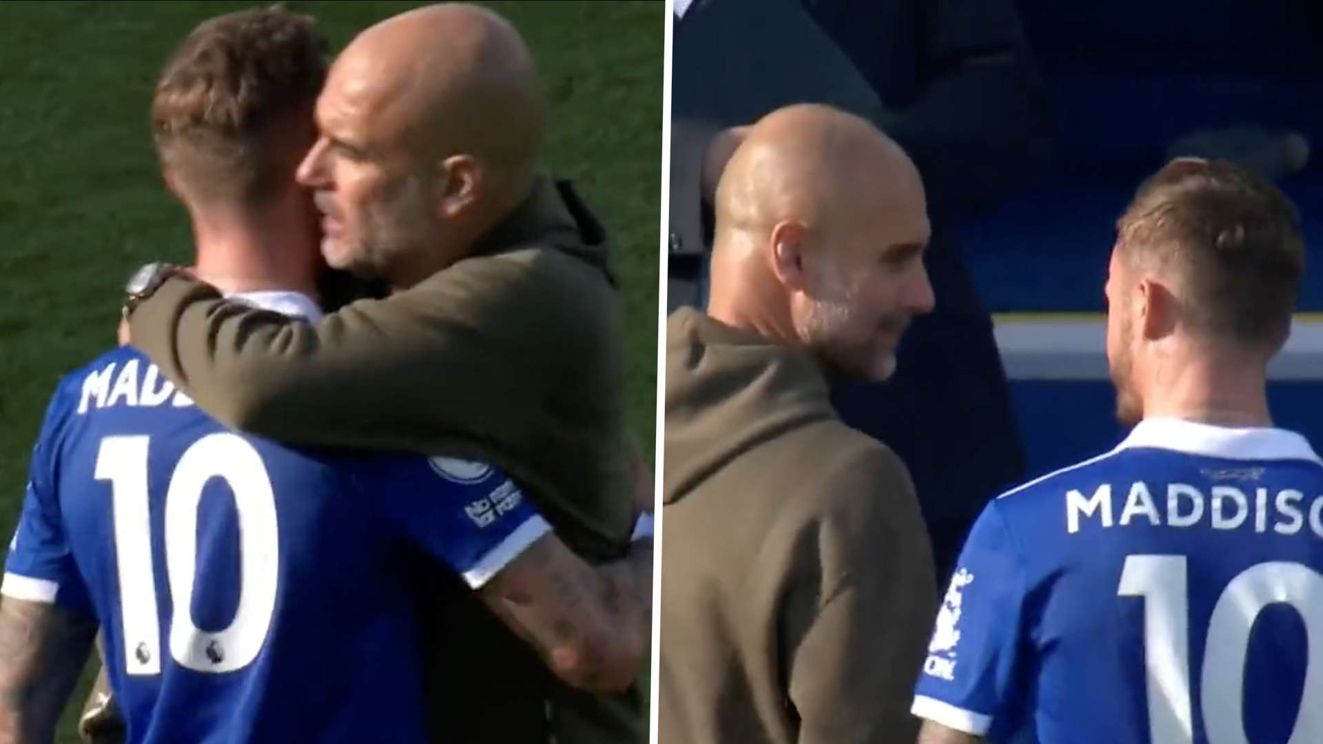 Pep Guardiola James Maddison split