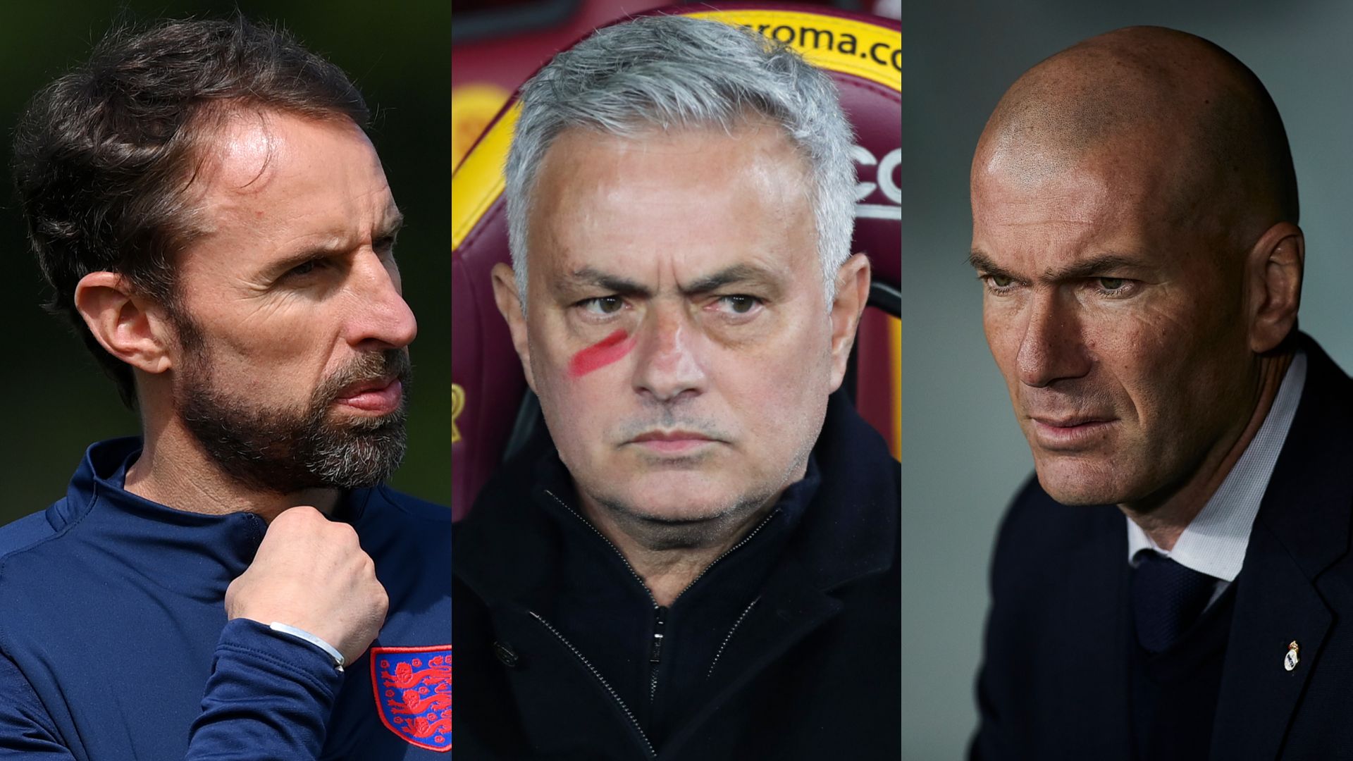 Gareth Southgate Jose Mourinho Zinedine Zidane