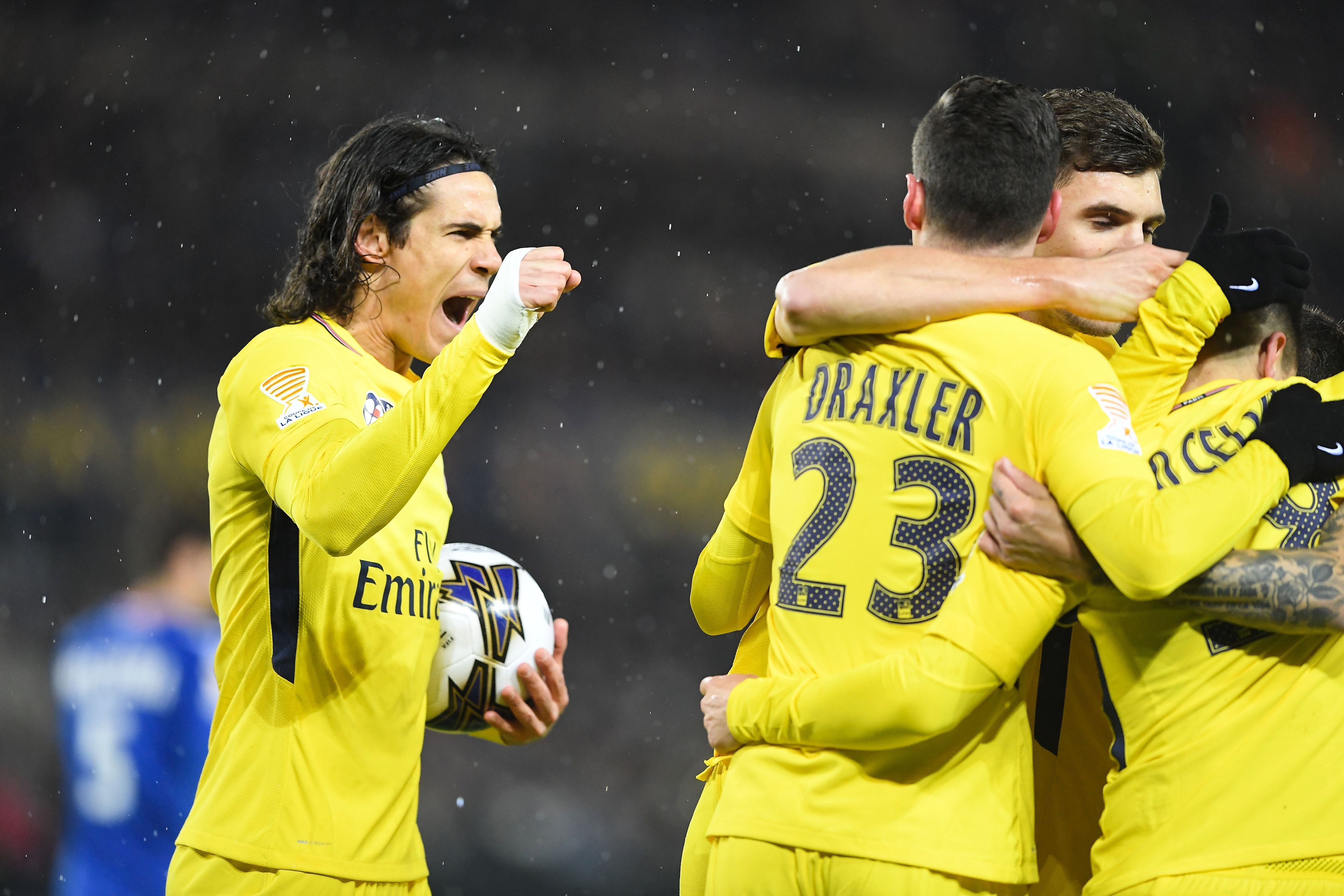 Edinson Cavani Strasbourg PSG Coupe de la Ligue 13122017