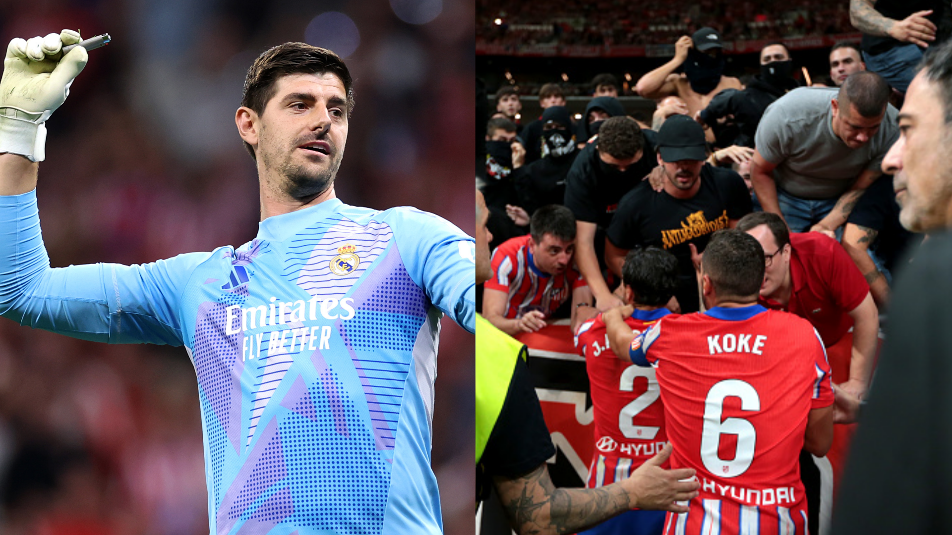 Hukuman Untuk Atletico Madrid Buntut Aksi Pelemparan Suporter Ke Kiper Real Madrid Thibaut Courtois