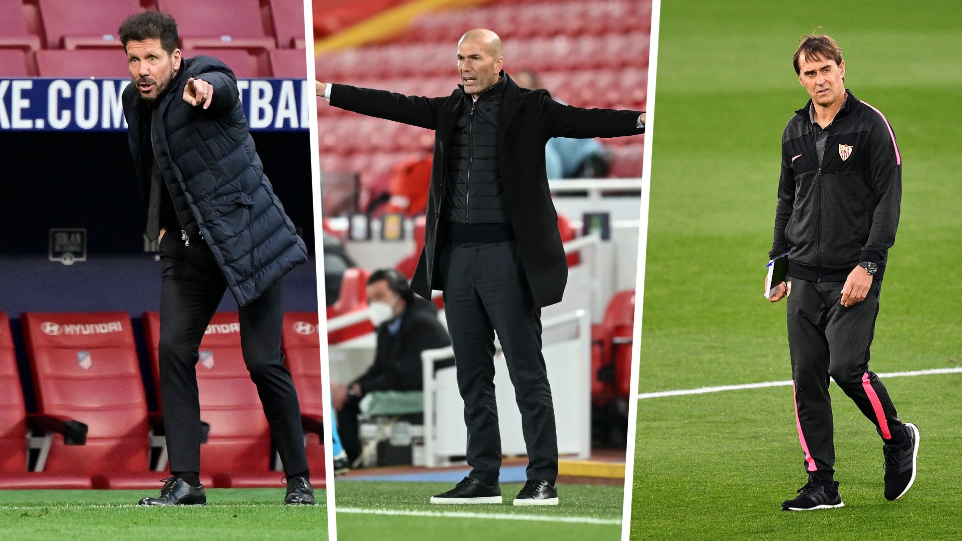 Simeone Atletico Zidane Real Madrid Lopetegui Sevilla