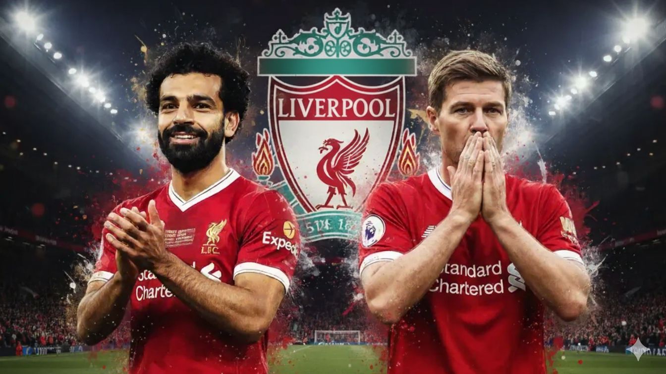 Steven Gerrard Mohamed Salah GFX Liverpool
