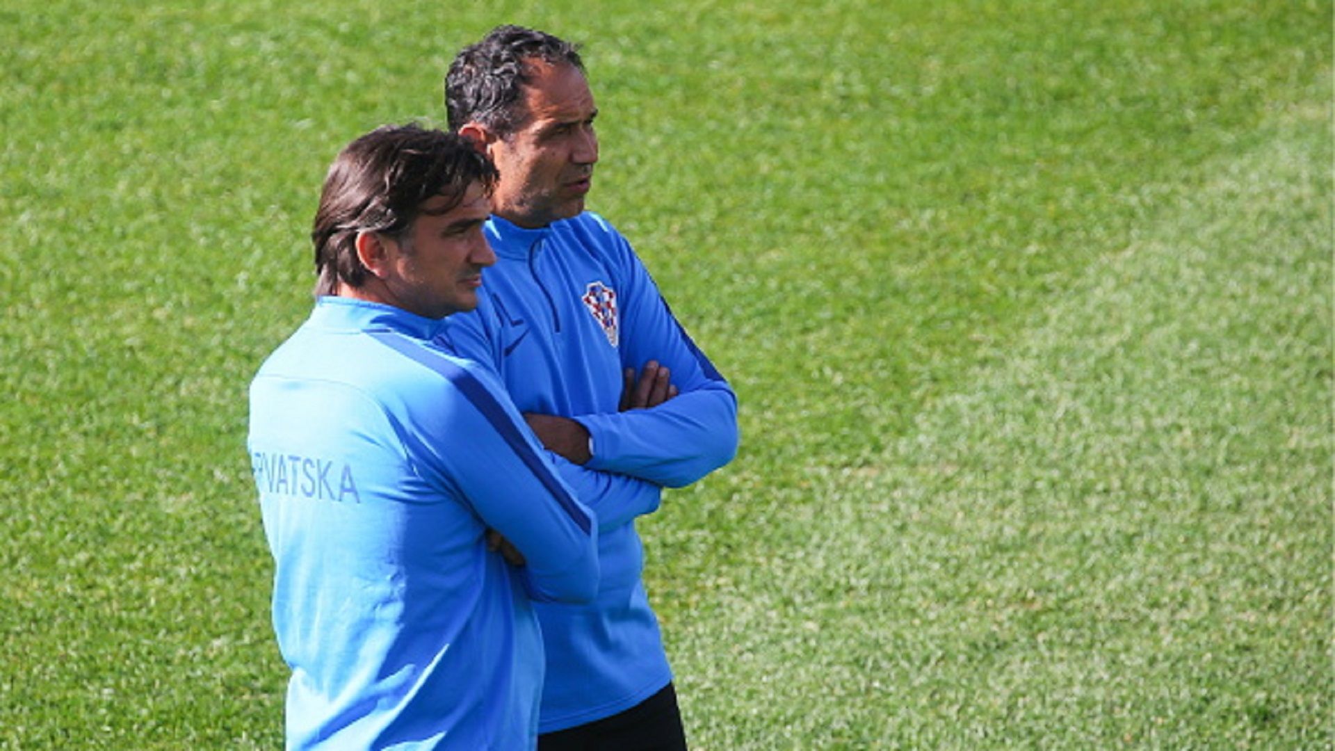 Croatia 2018 World Cup Head Coach Zlatko Dalic and his assistant Drazen Ladic