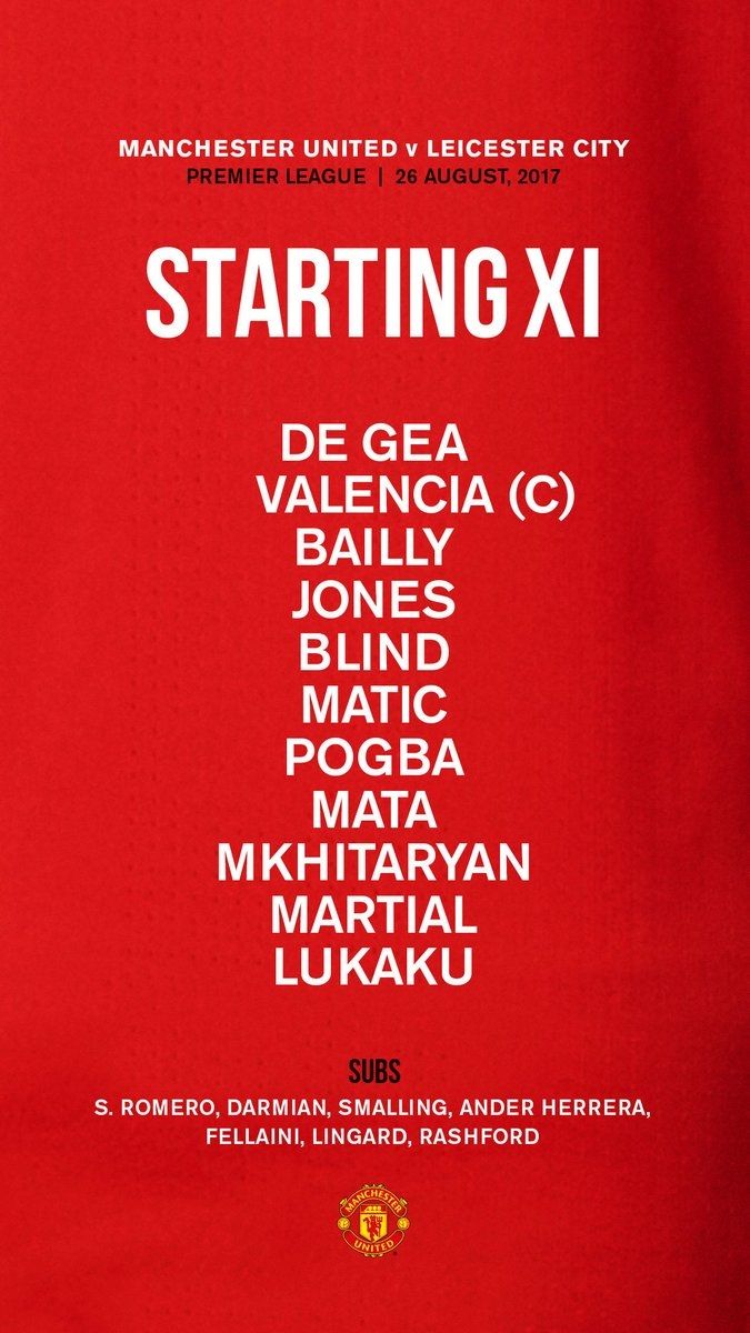 MANCHESTER united premier league 28082017