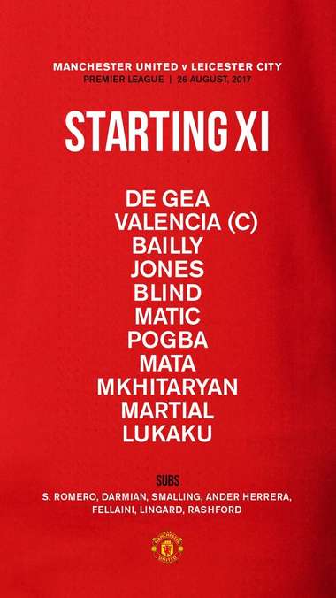 MANCHESTER united premier league 28082017