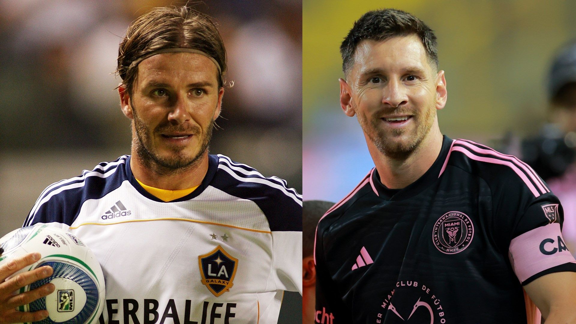 Lionel Messi David Beckham split